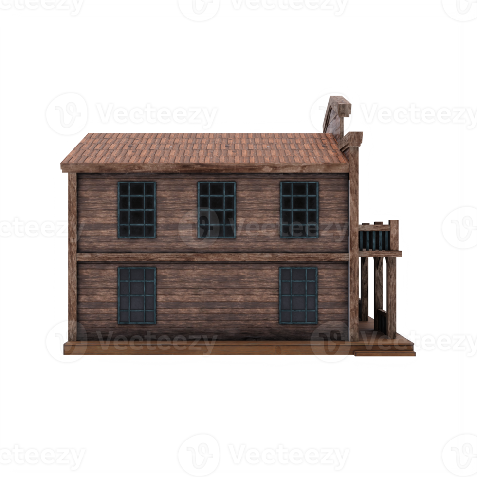 3d Wild west saloon building png