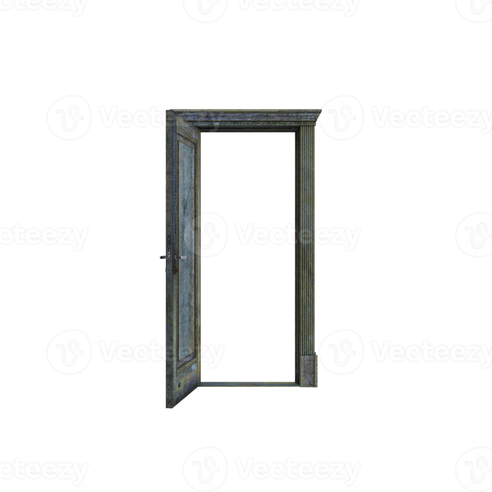 hölzerne alte offene tür isoliert png