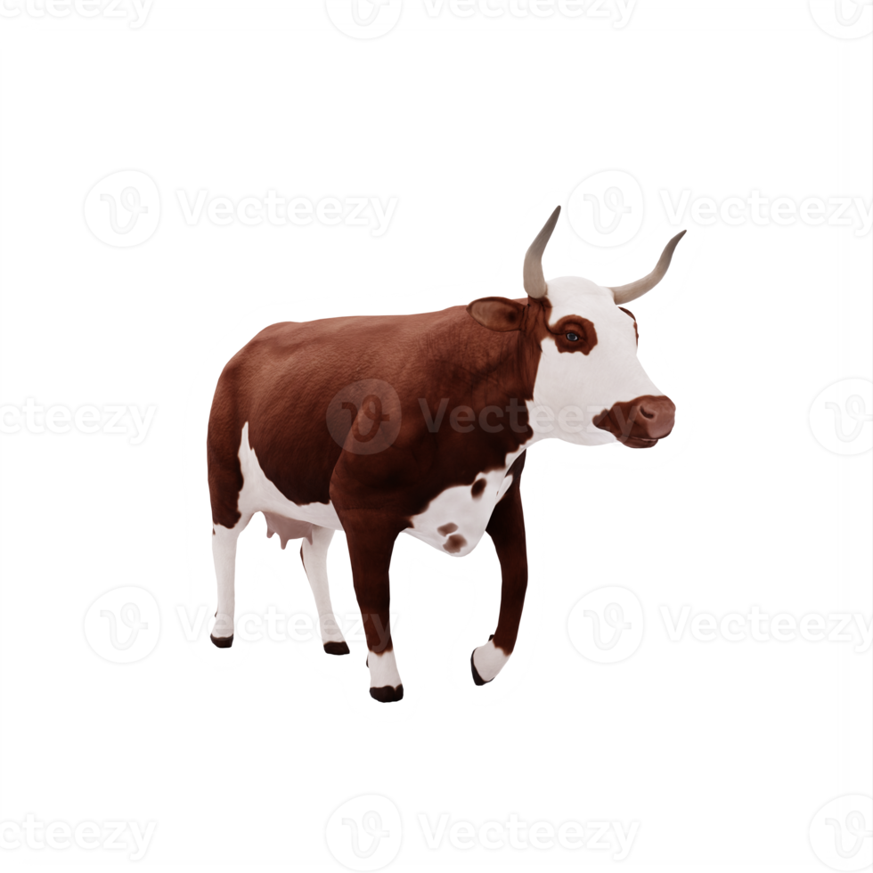 3d cattle isolated png