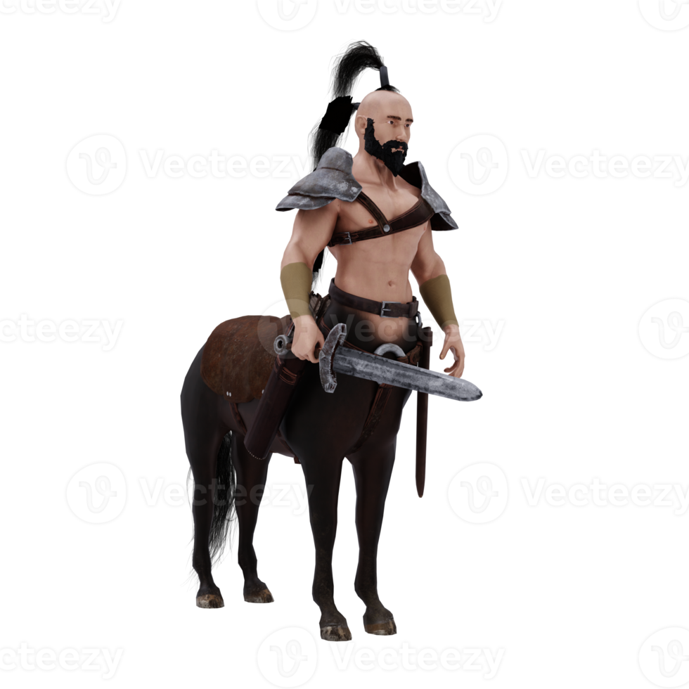 Centaur greek mythology creature half man half horse isolated model png