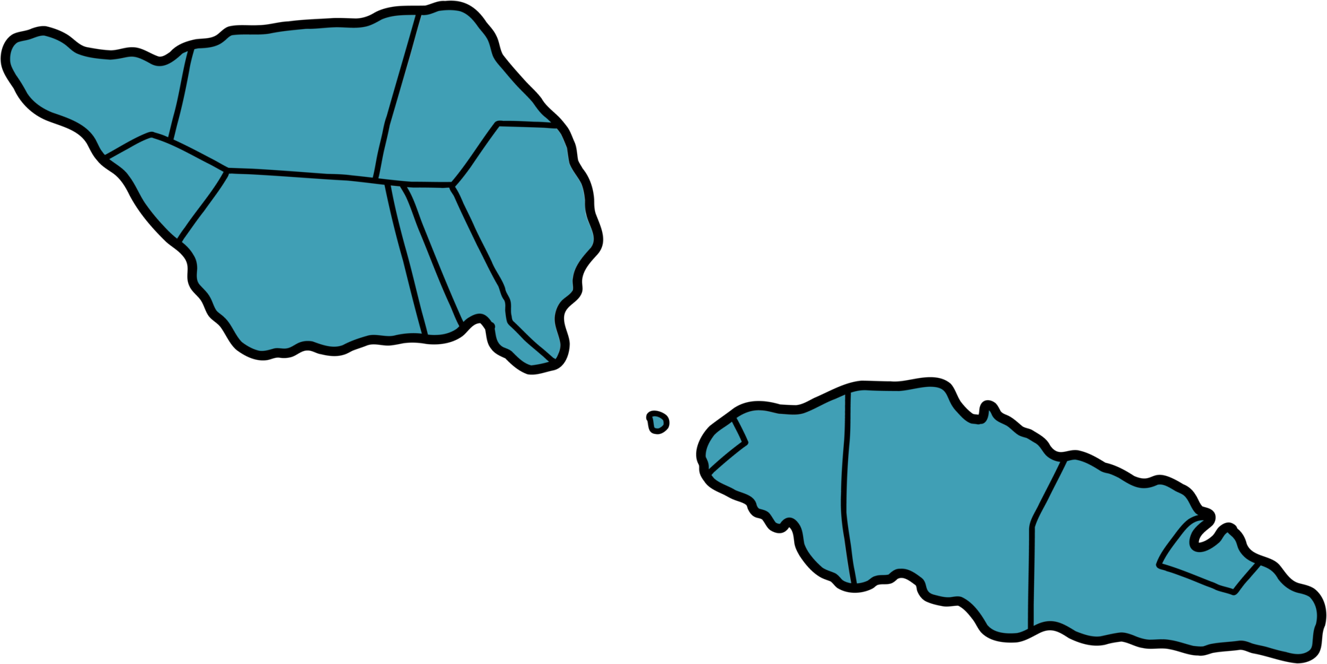 doodle freehand drawing of samoa map. png