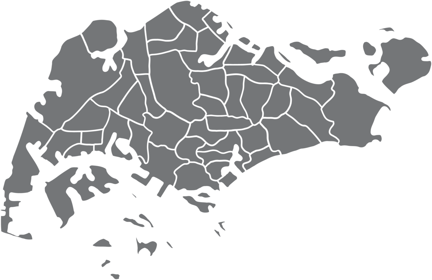 doodle freehand drawing of singapore map. png