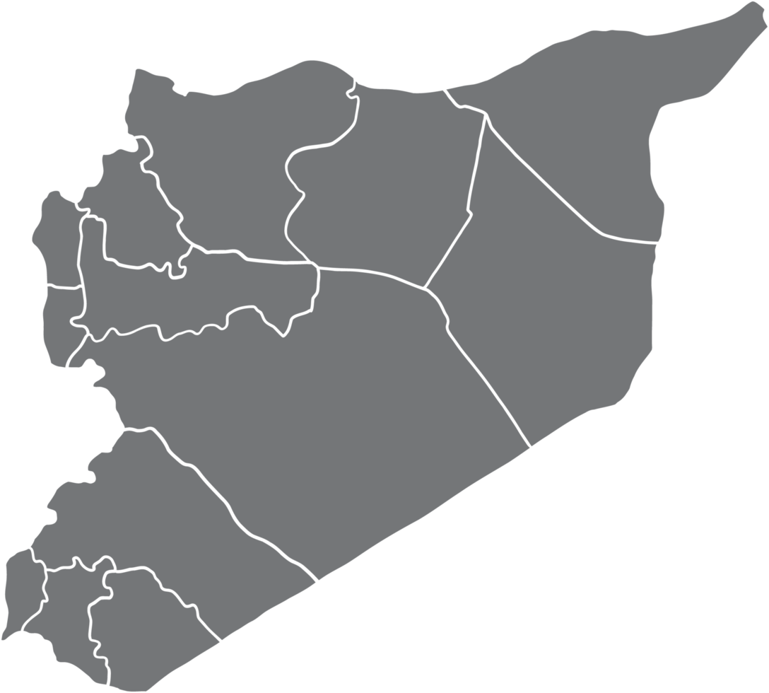 doodle freehand drawing of syria map. png