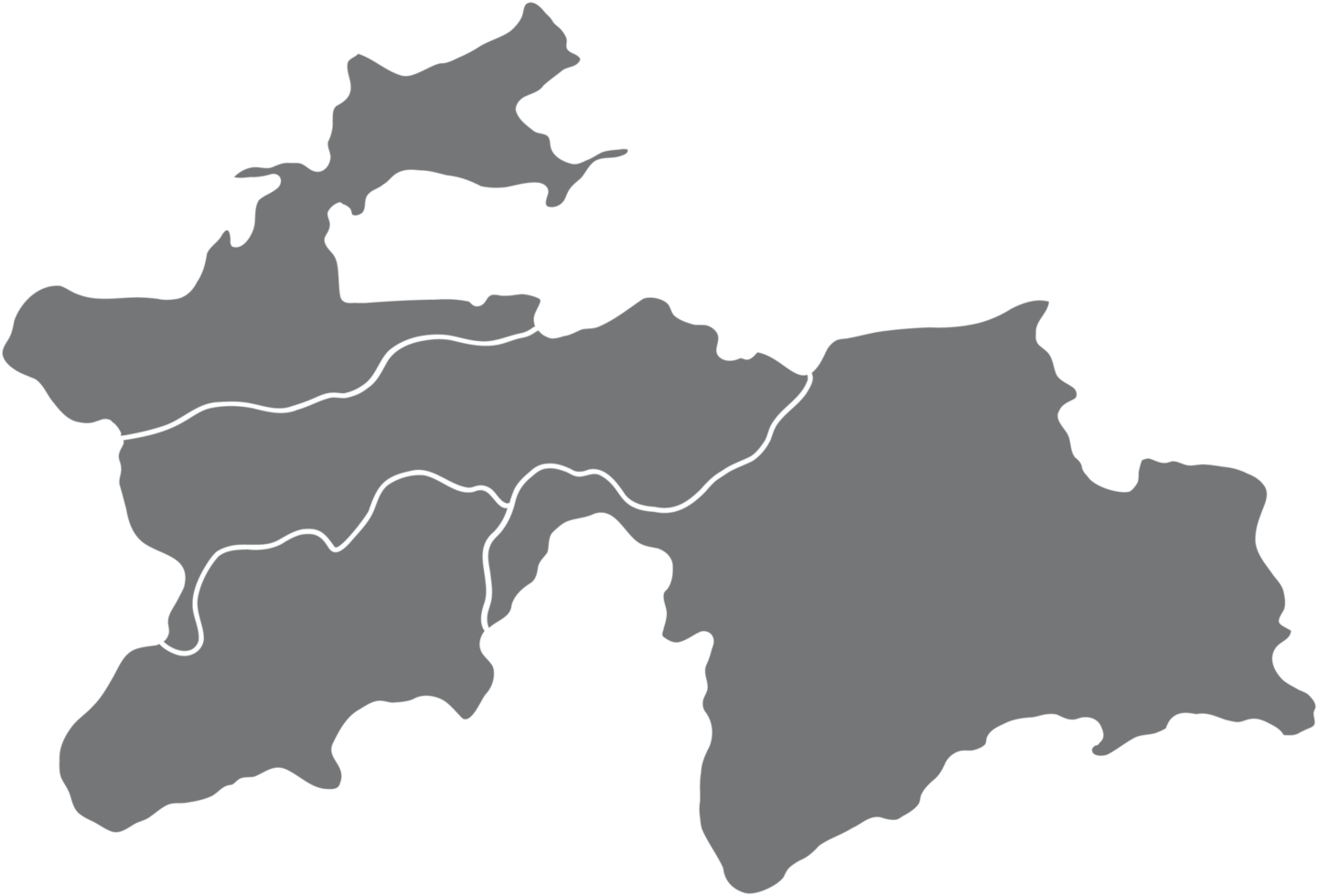 doodle freehand drawing of tajikistan map. png