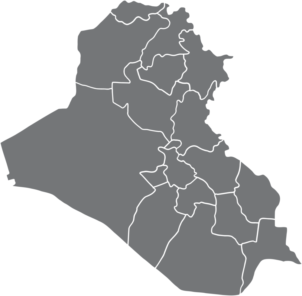 doodle freehand drawing of iraq map. png