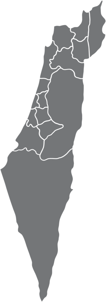 doodle freehand drawing of israel map. png