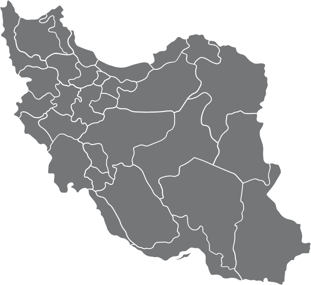 doodle freehand drawing of iran map. png