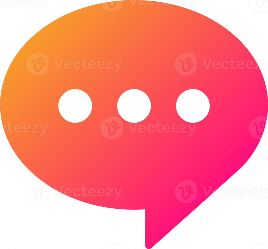 Chat icon in gradient colors. Messaging signs illustration. png