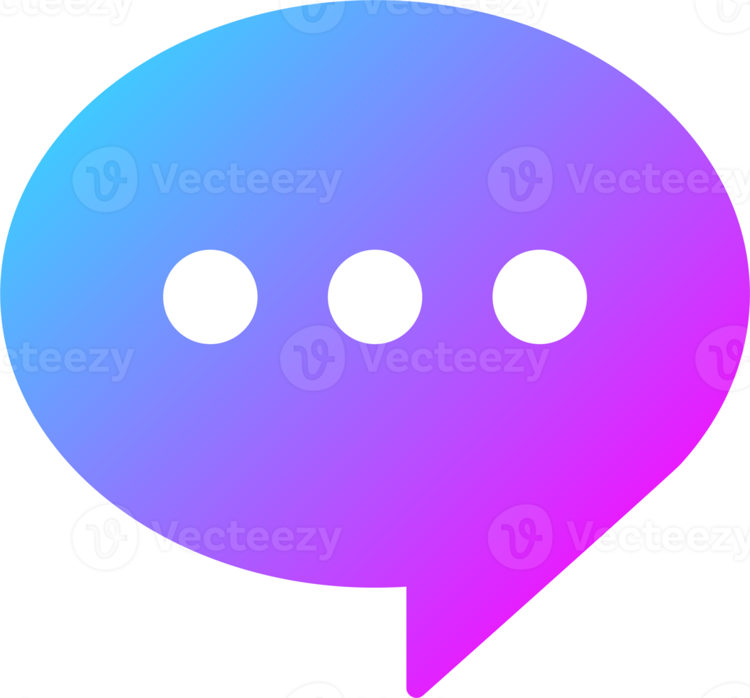 Chat icon in gradient colors. Messaging signs illustration. png