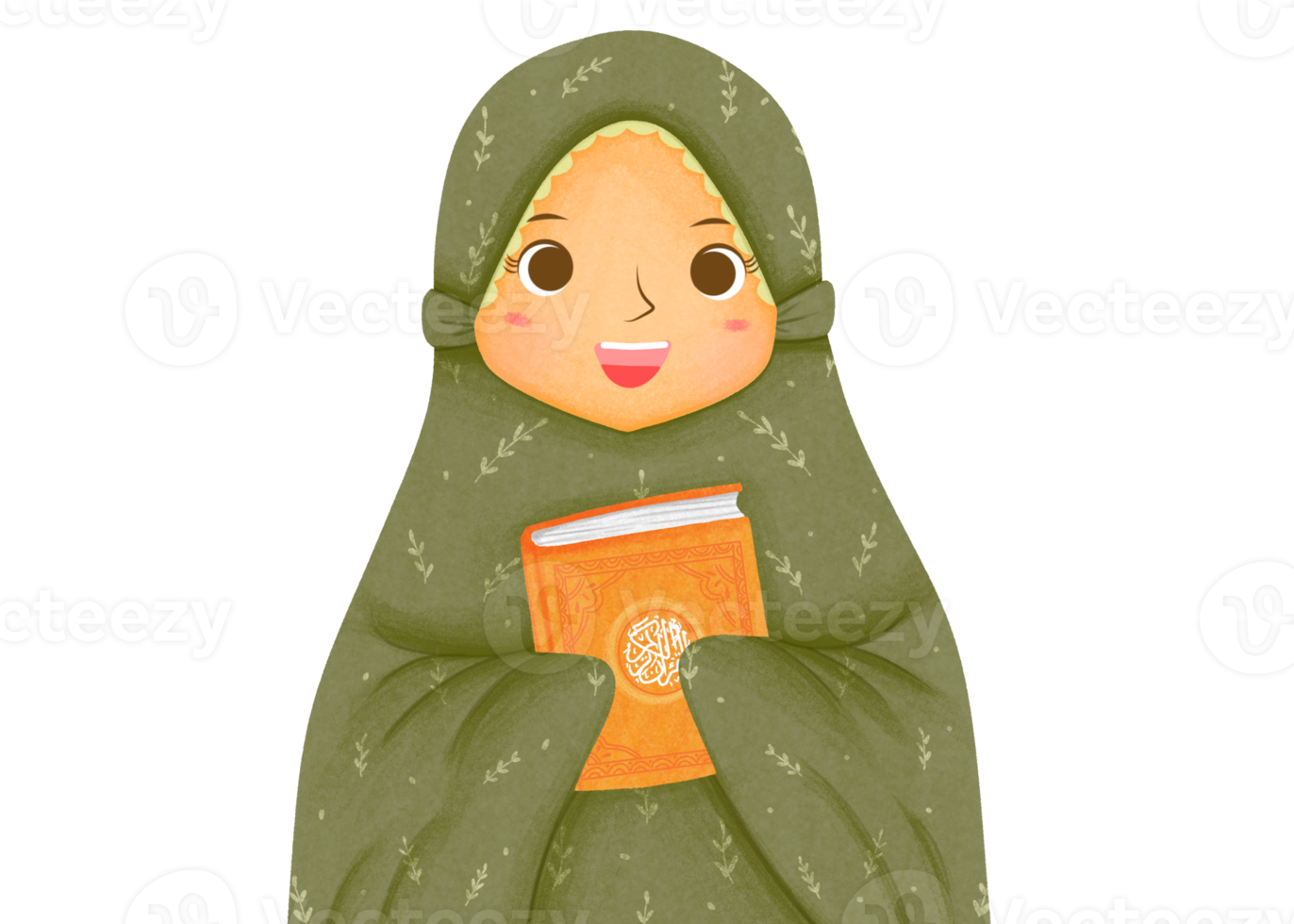 Hijab Women Bring Quran 18754539 PNG