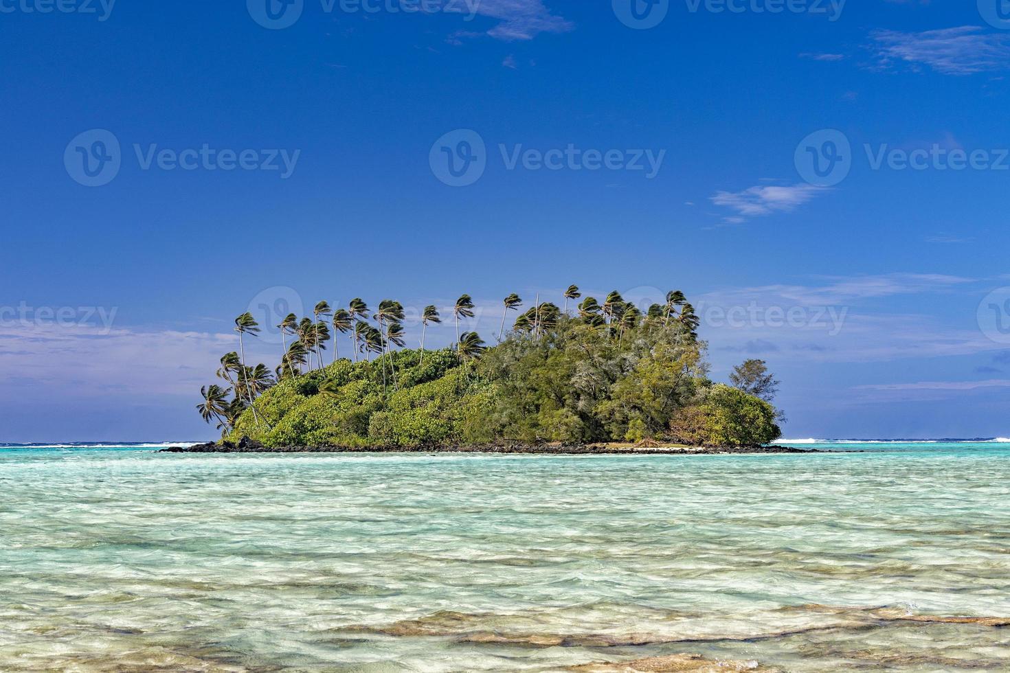 playa de muri isla cook polinesia paraíso tropical foto