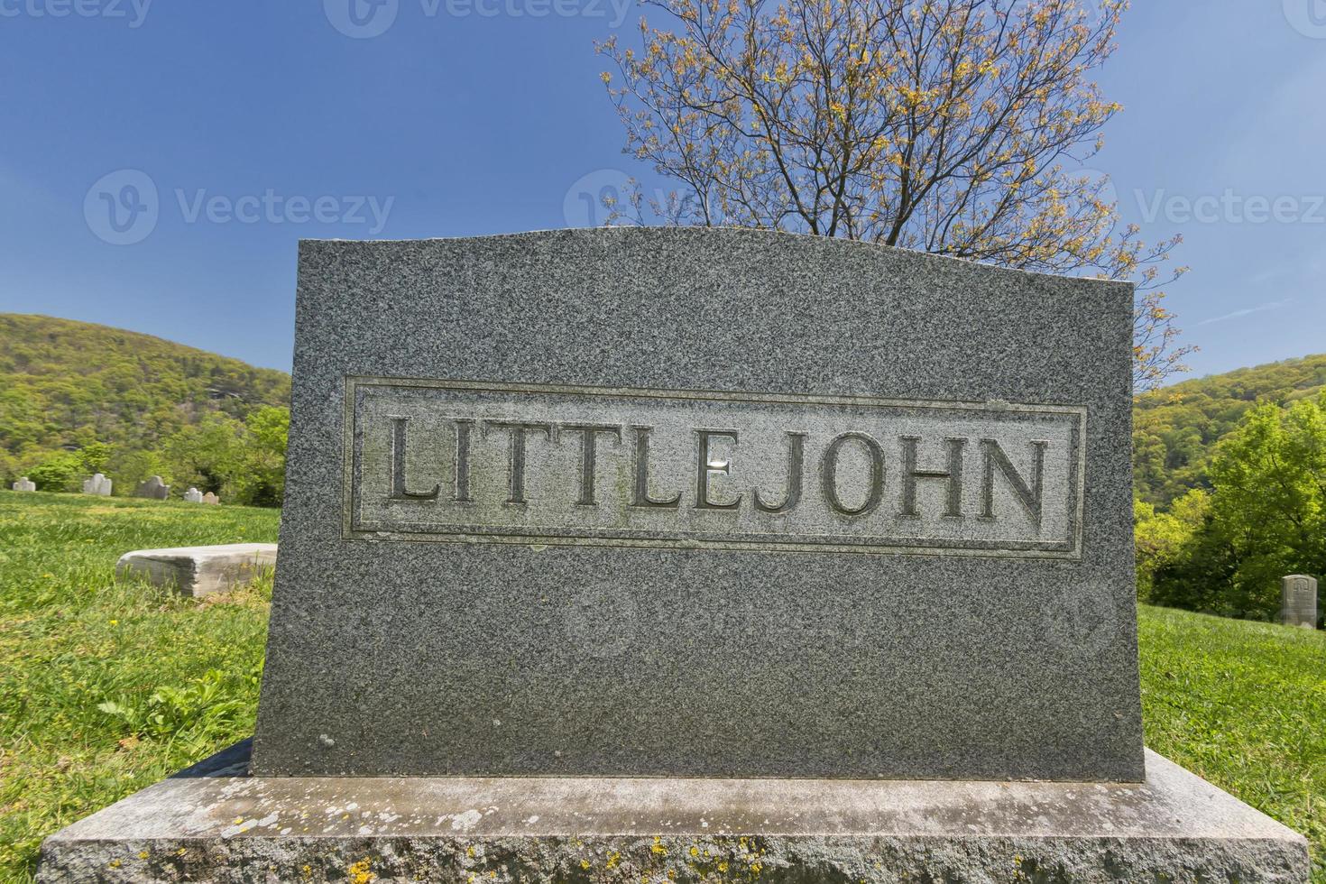 lápida de la tumba de la guerra civil de little john old foto