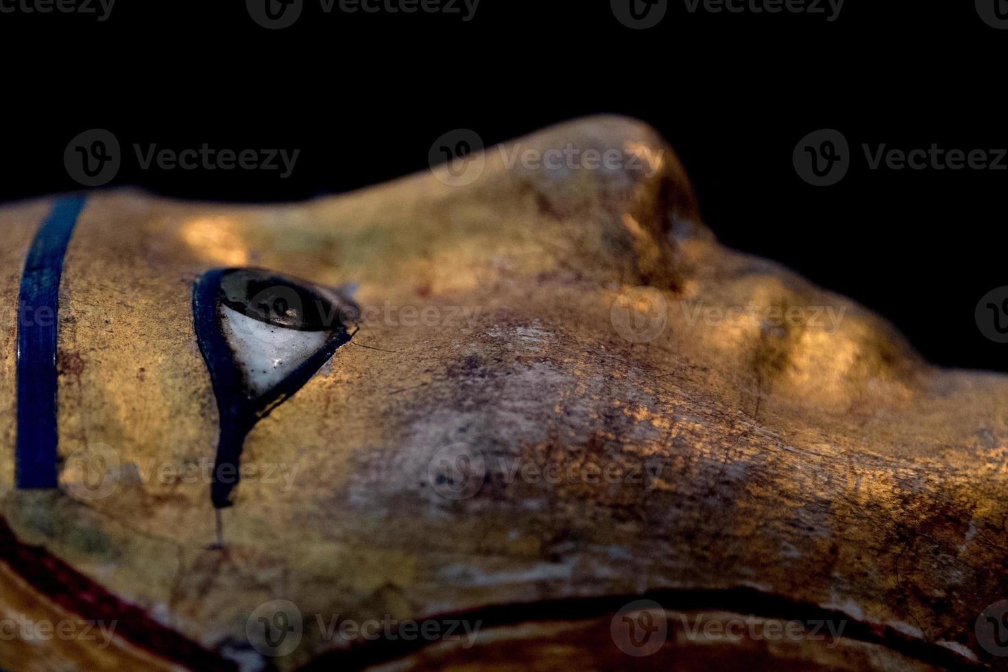 egyptian queen sarcophagus detail close up photo