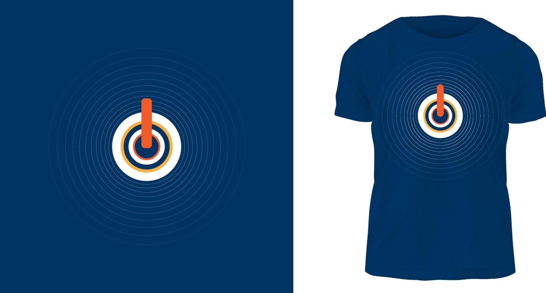 t shirt design concept, Power Button vector