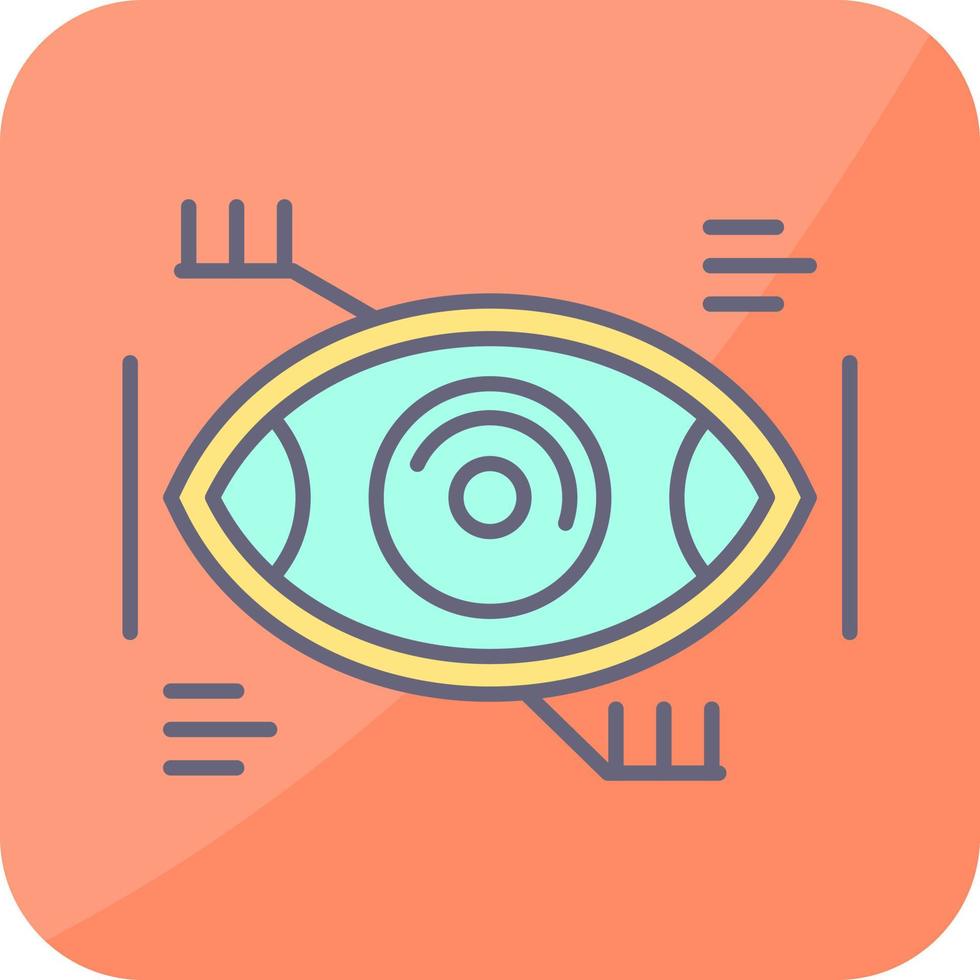 icono de vector de reconocimiento ocular