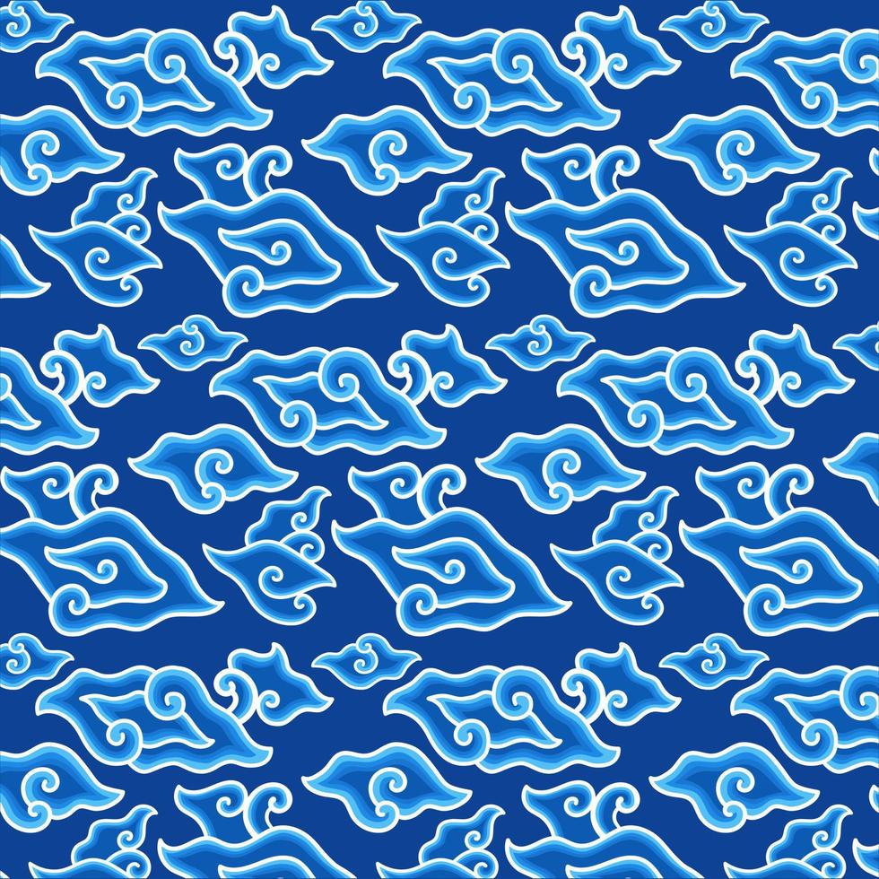 Indonesian pattern called Batik Mega Mendung vector