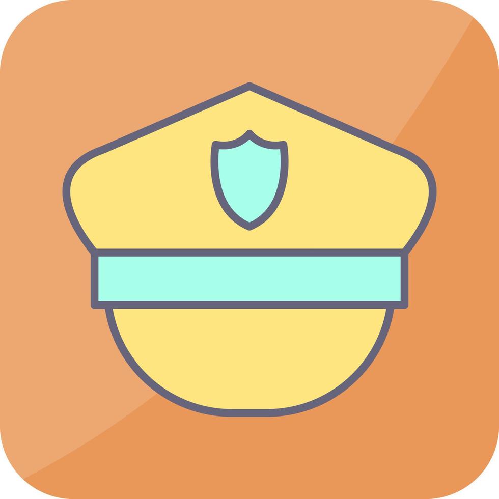 icono de vector de sombrero de policía