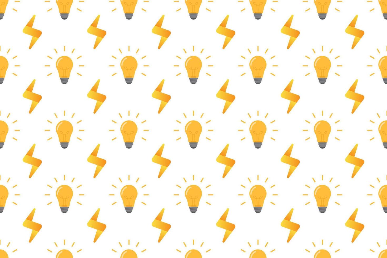 Light bulb electricity seamless pattern on white background vector design