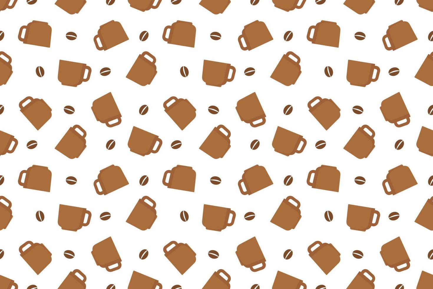 Coffee cup seamless pattern abstract on white background vector design