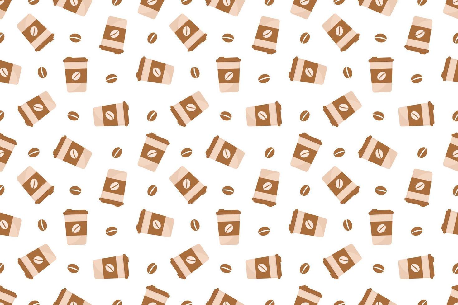 Coffee seamless pattern abstract on white background vector design