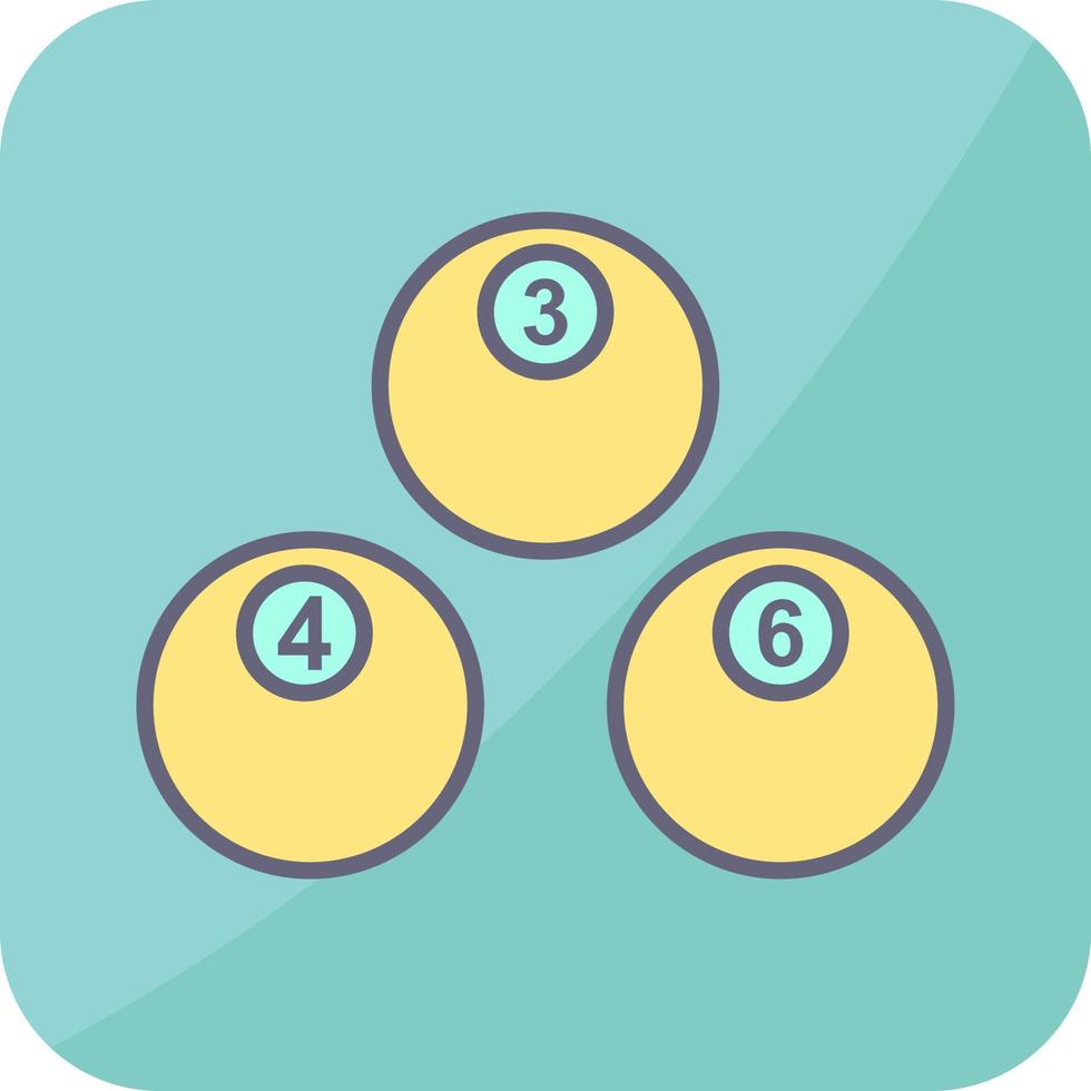 Unique Snooker Balls Vector Icon