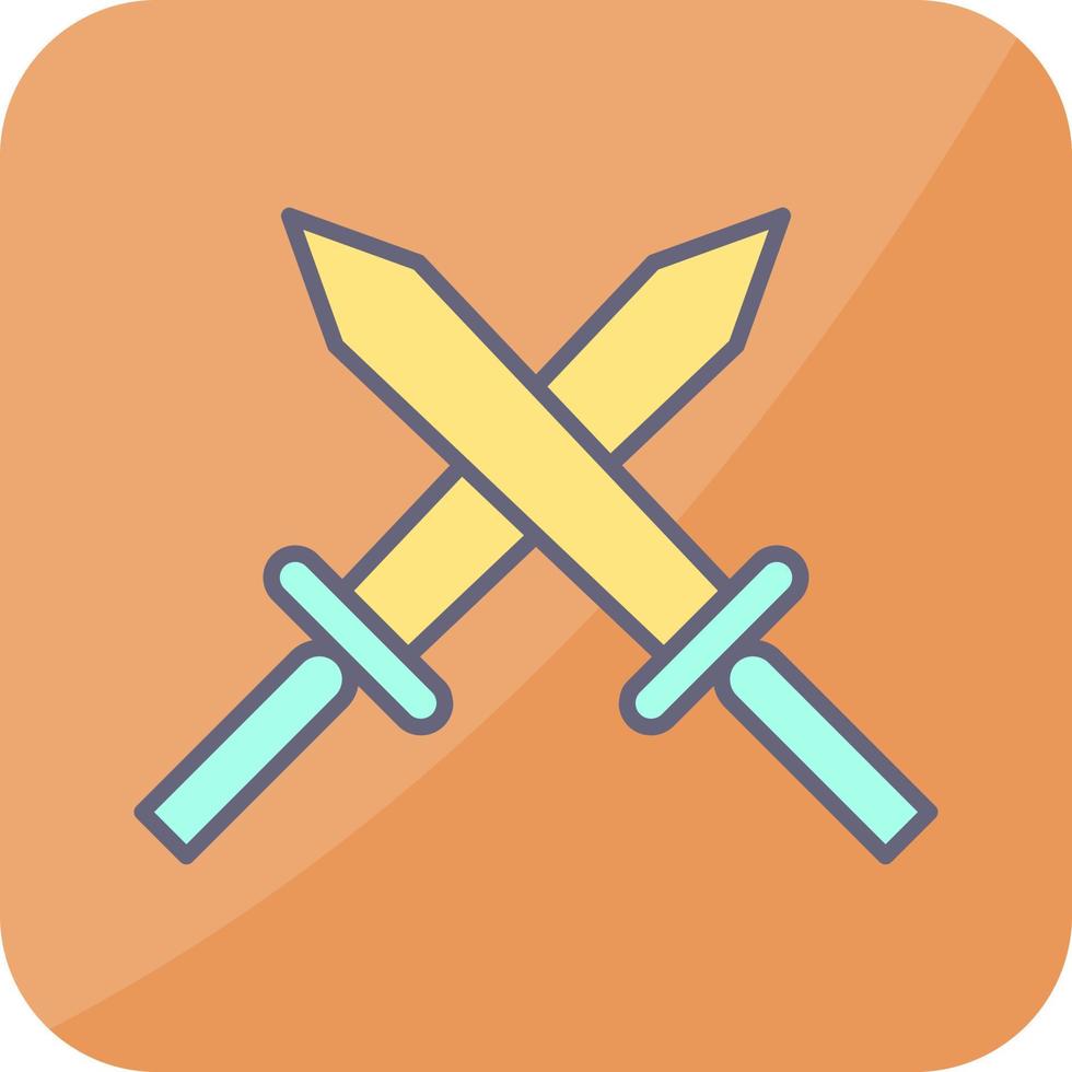Unique Two Swords Vector Icon