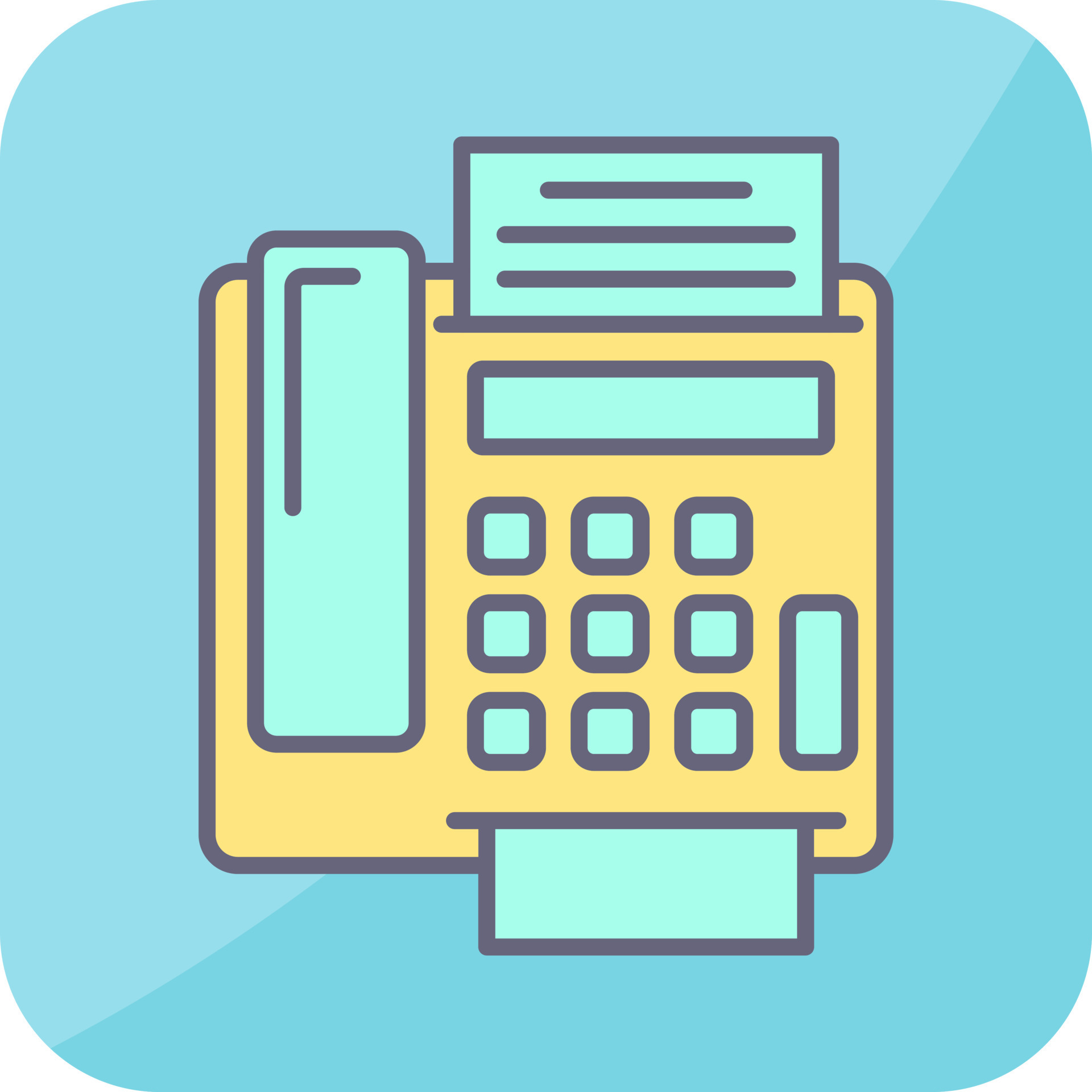 fax Machine Vector Icon 18755960 Vector Art at Vecteezy
