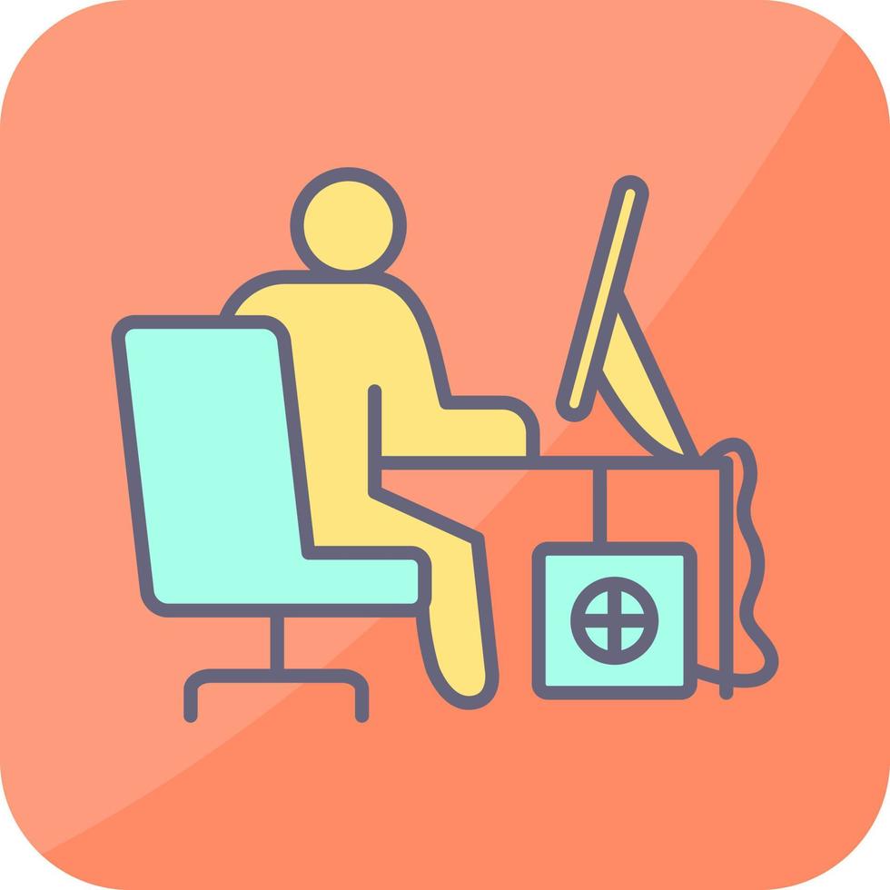 Computer Worker Vector Icon