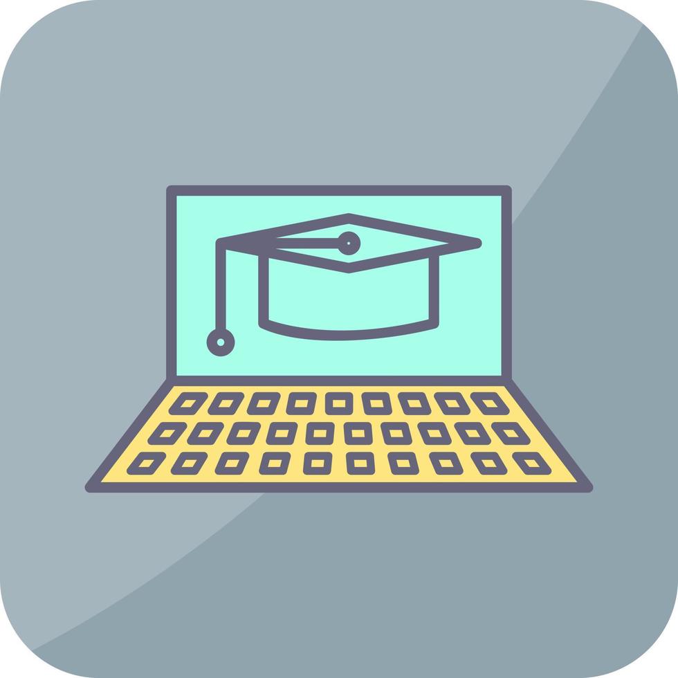 Unique Online Graduation Vector Icon