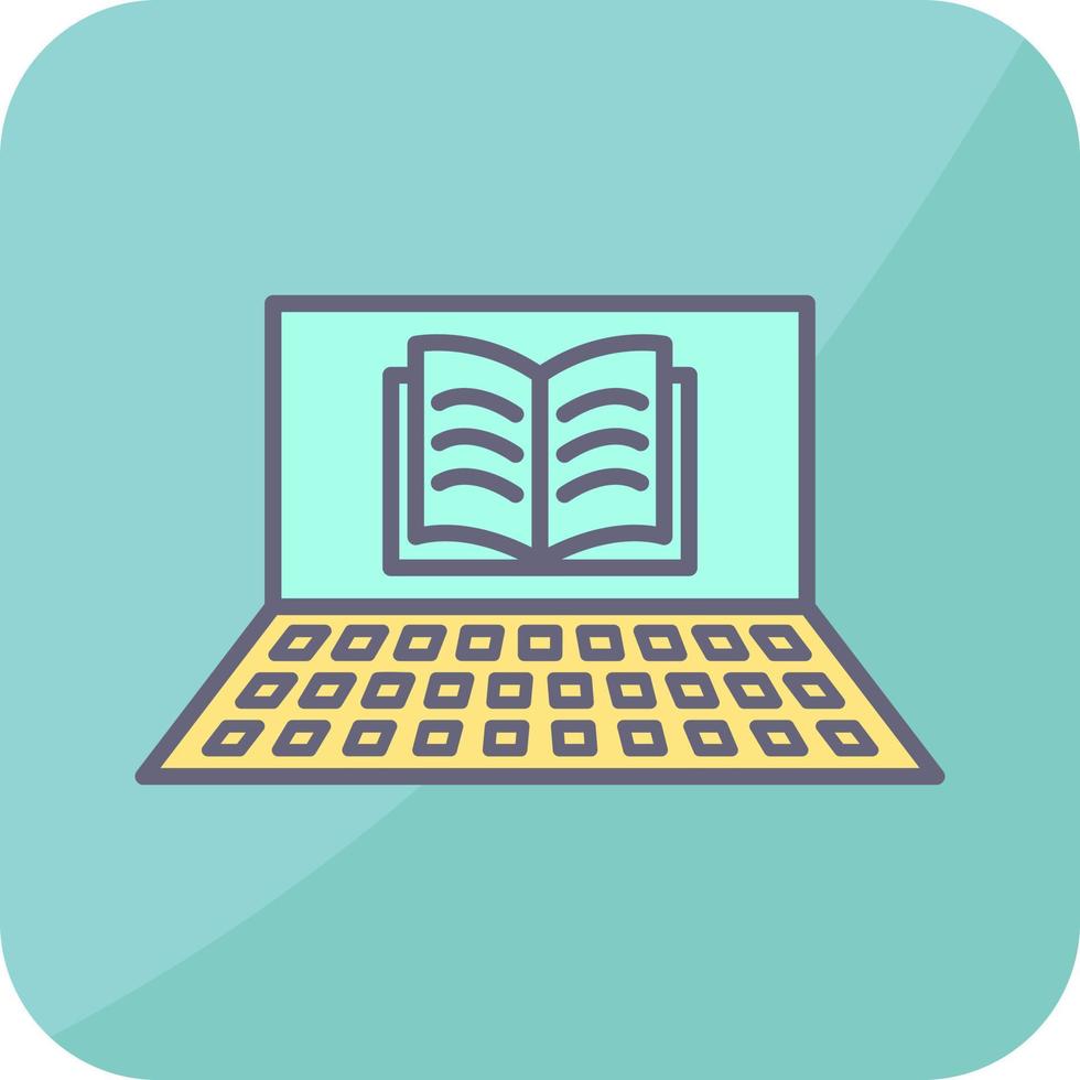 Unique Online Books Vector Icon