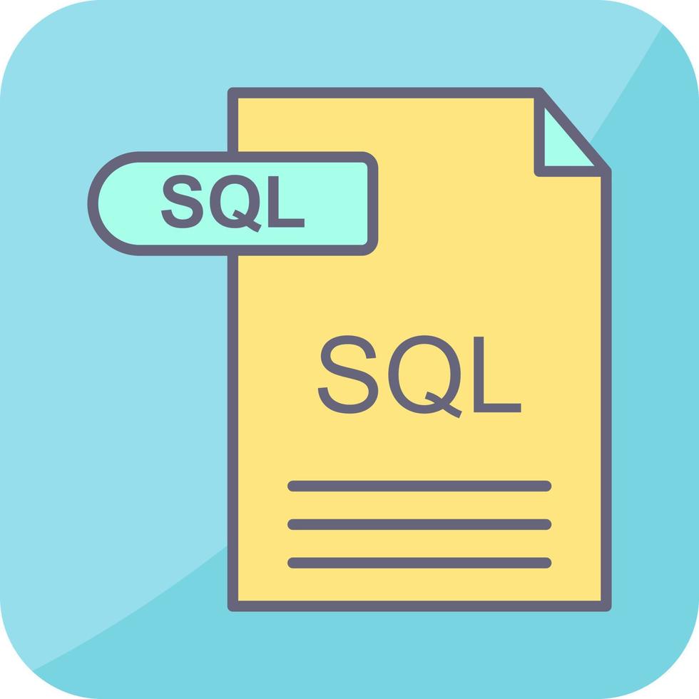 icono de vector de sql