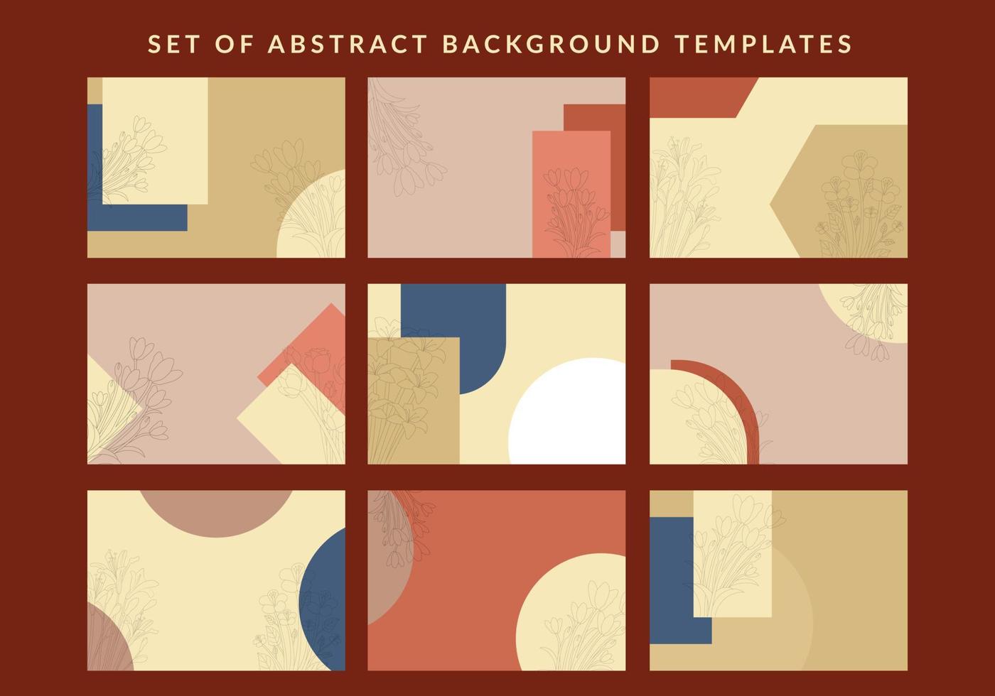 Set Of Abstract Pastel Backgrounds vector