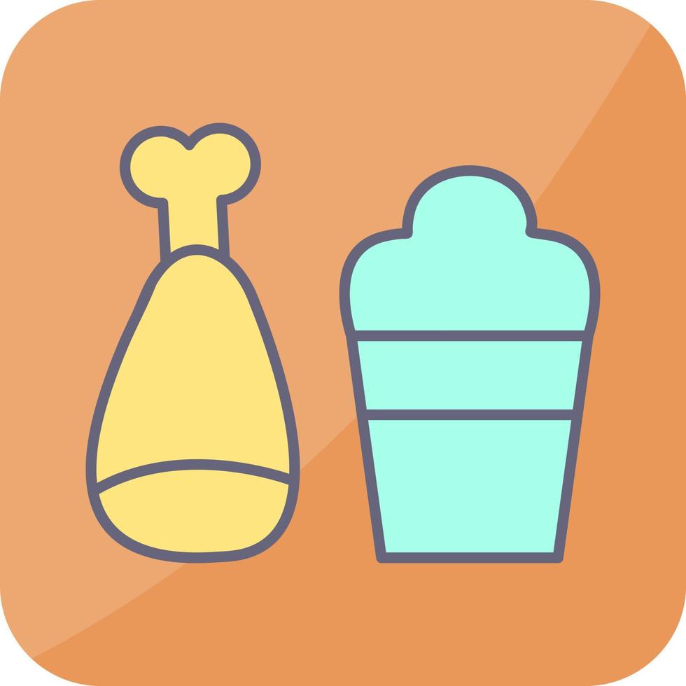 Food and Beer Vector Icon