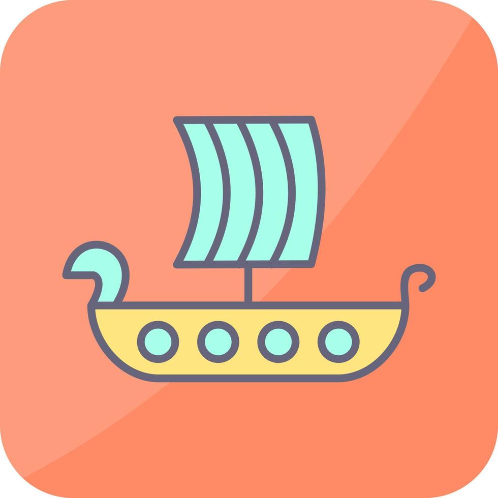 Viking Ship Vector Icon