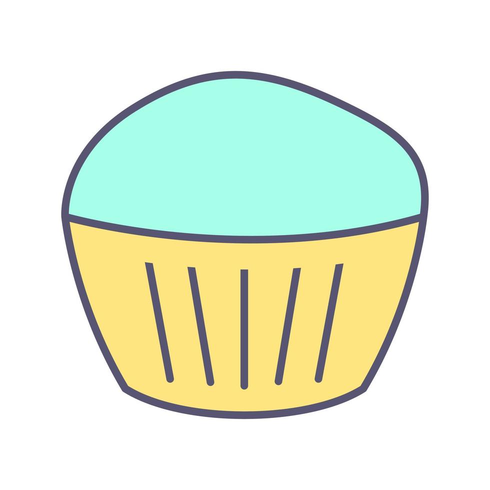 icono de vector de muffin de chocolate