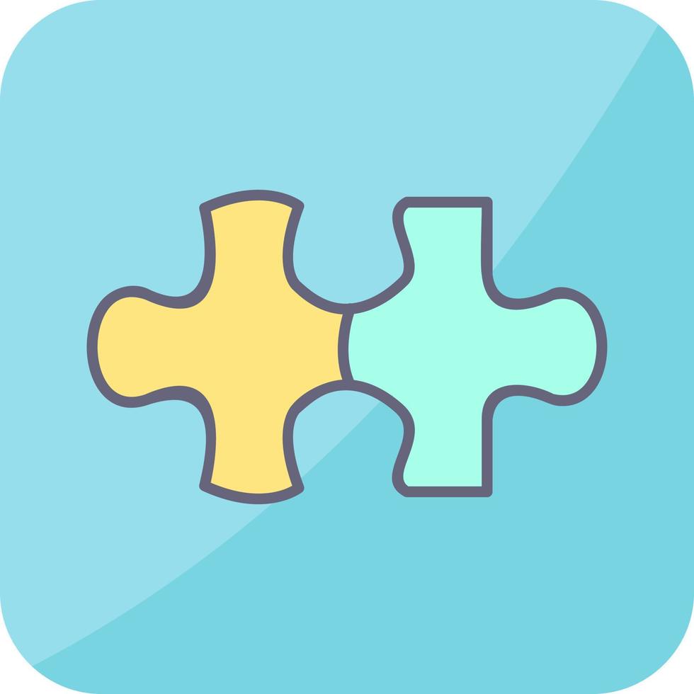 Unique Puzzle Piece Vector Icon