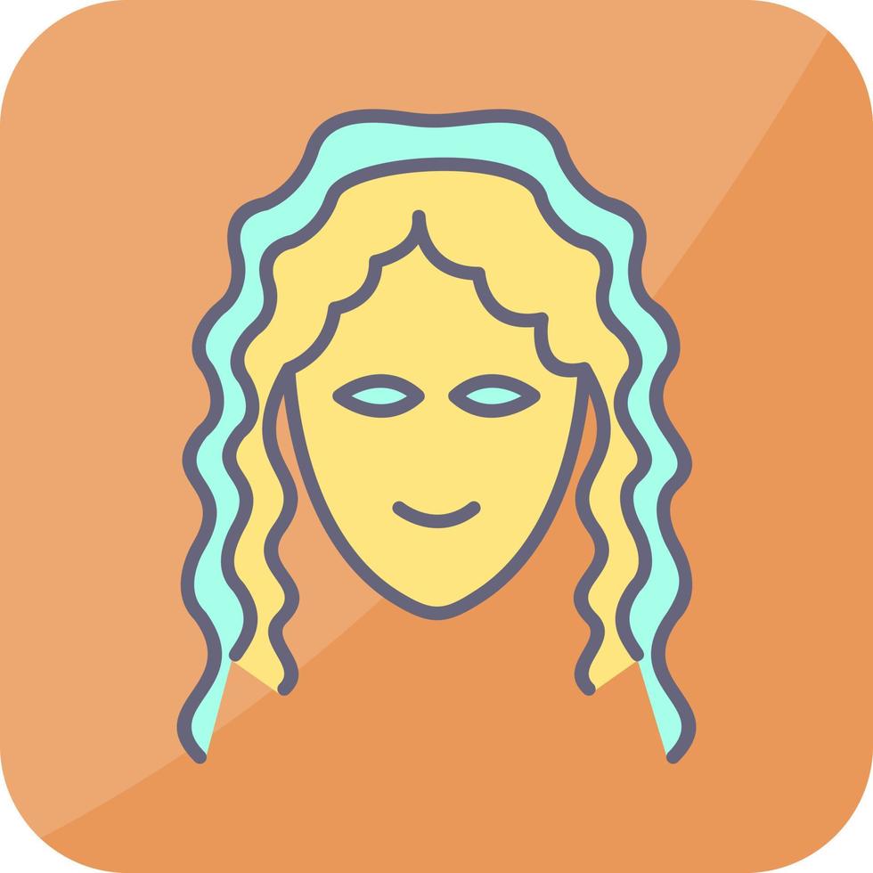 Hair Curly Vector Icon