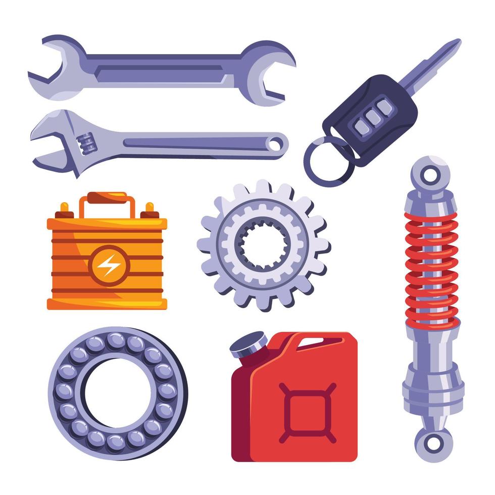 Car Parts elements vector 01