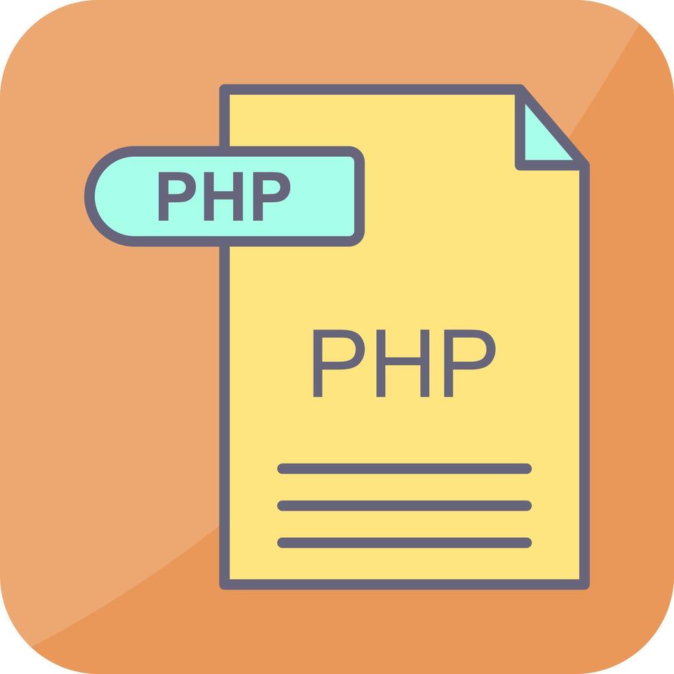 icono de vector de php