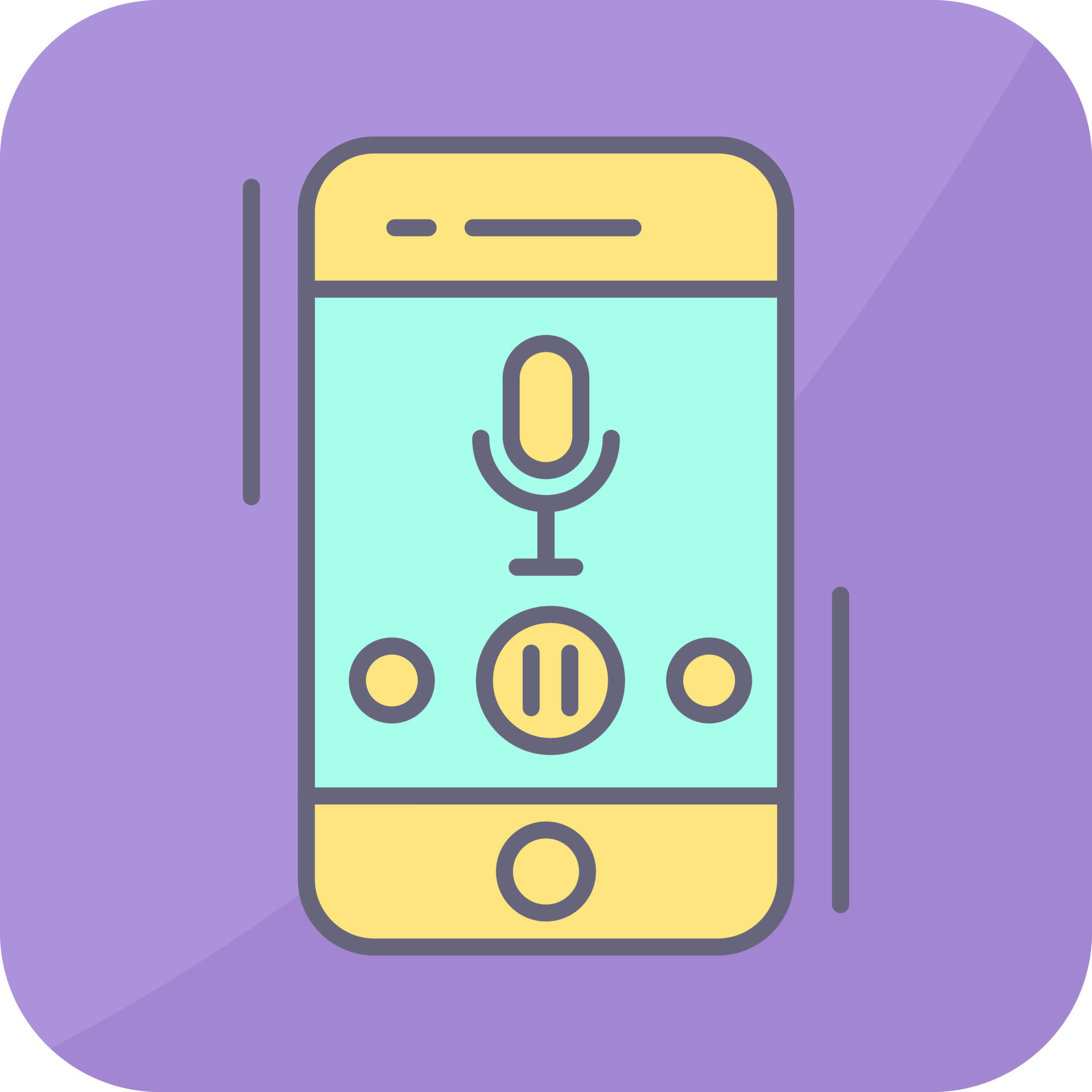 Voice Record Vector Icon 18757070 Vector Art at Vecteezy