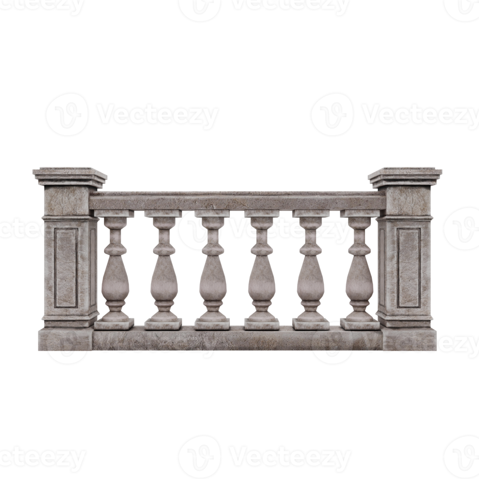 balcon en pierre 3d png