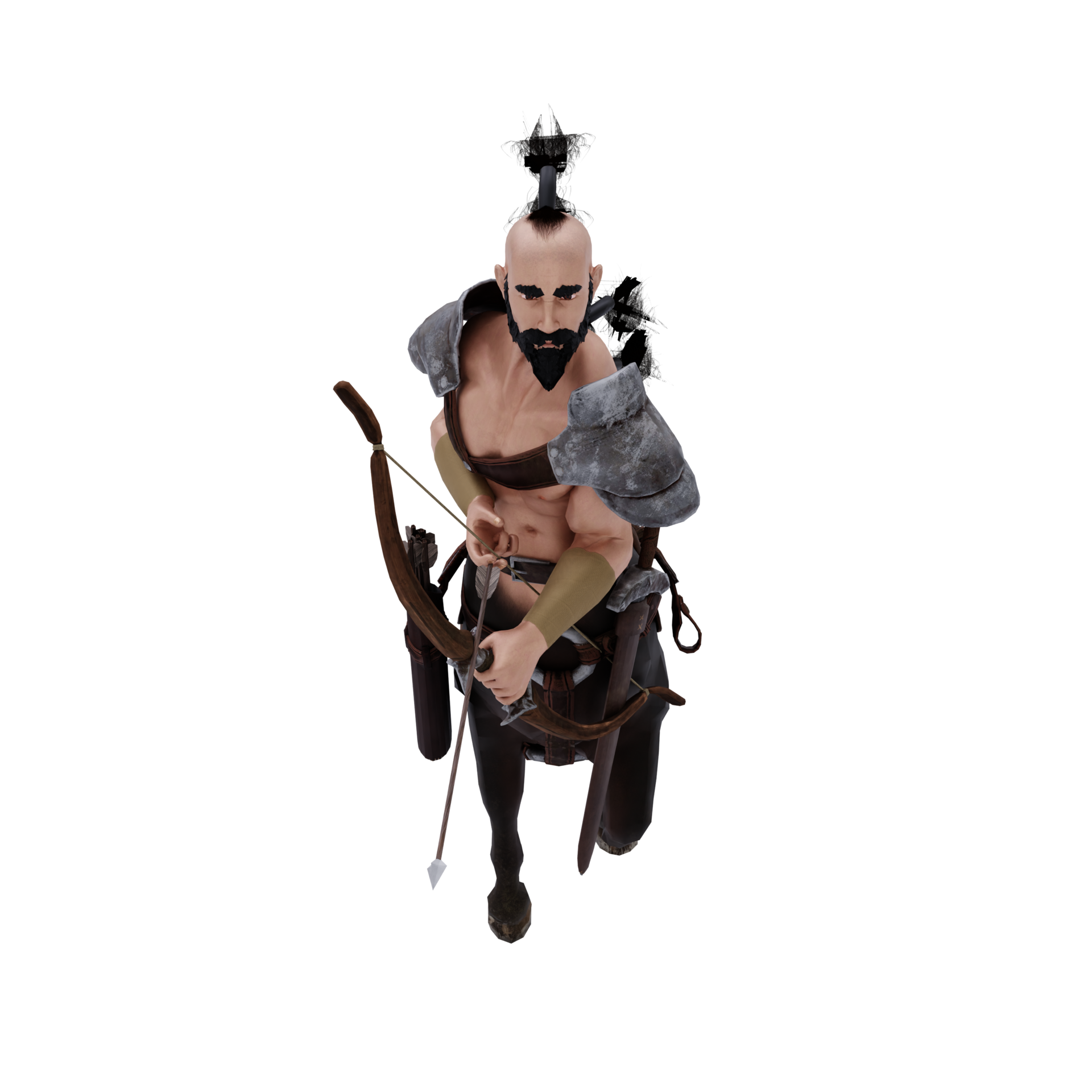 Free zentaur griechische mythologie kreatur halb mann halb pferd isoliertes modell 18757178 PNG