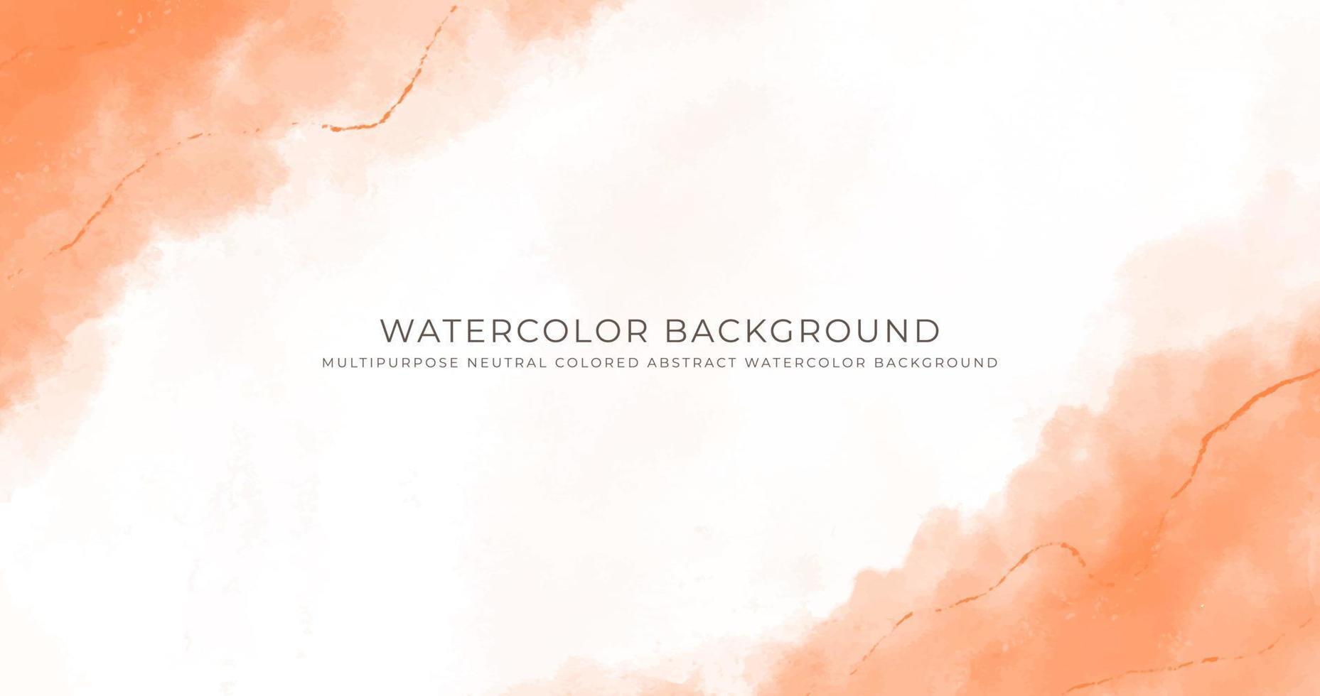 Abstract horizontal watercolor background. Neutral light colored empty space background illustration vector