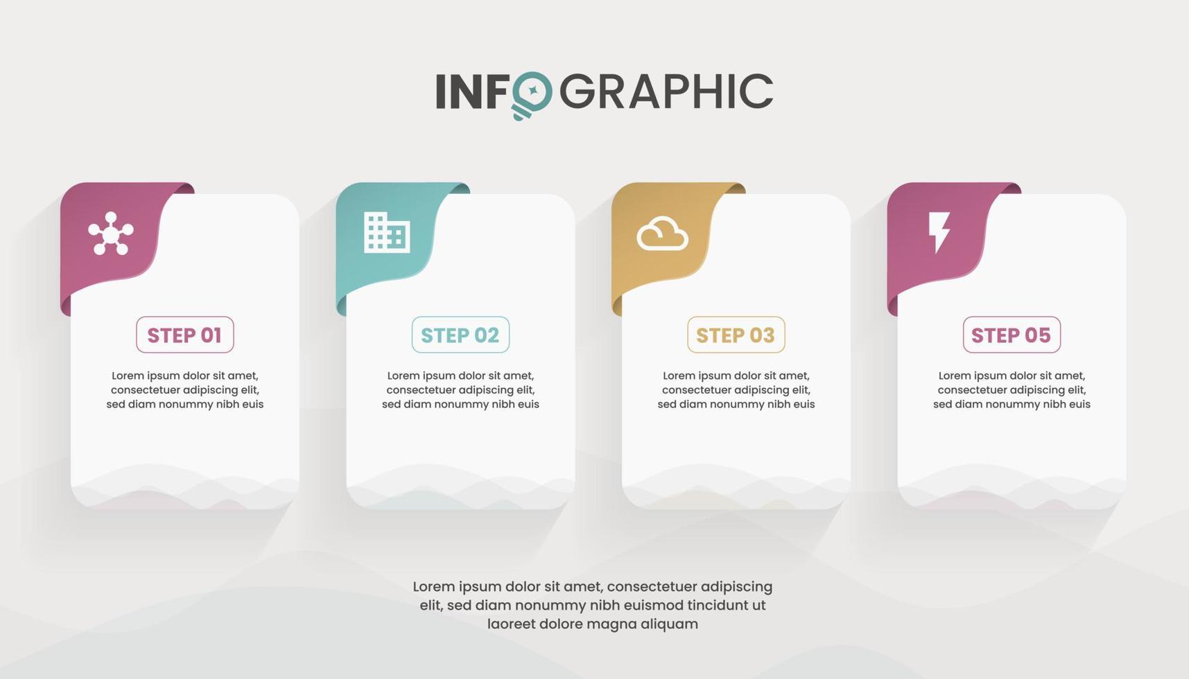 Creative Concept Infographic with 4 Steps perfect for Business Data Visualization vector