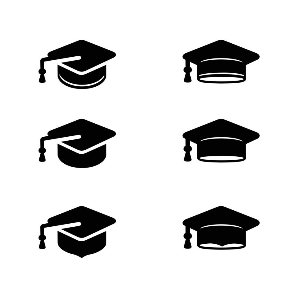 Graduation Hat Vector, Mortar Board Vector Art Icon Isolated