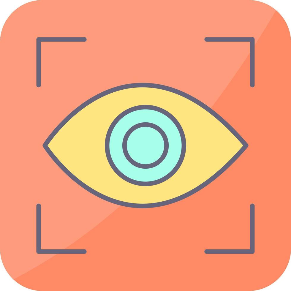 icono de vector de exploración ocular