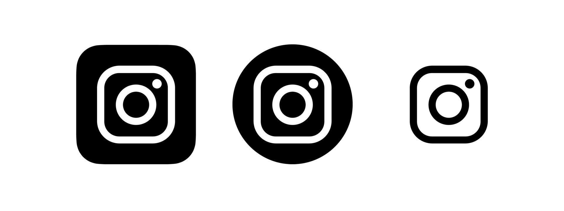 logotipo de la aplicación móvil de instagram negro, icono de la aplicación de instagram, vector libre de la aplicación ig