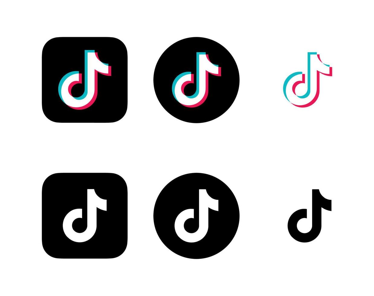 Tiktok logo vector, Tiktok symbol, Tiktok icon free vector