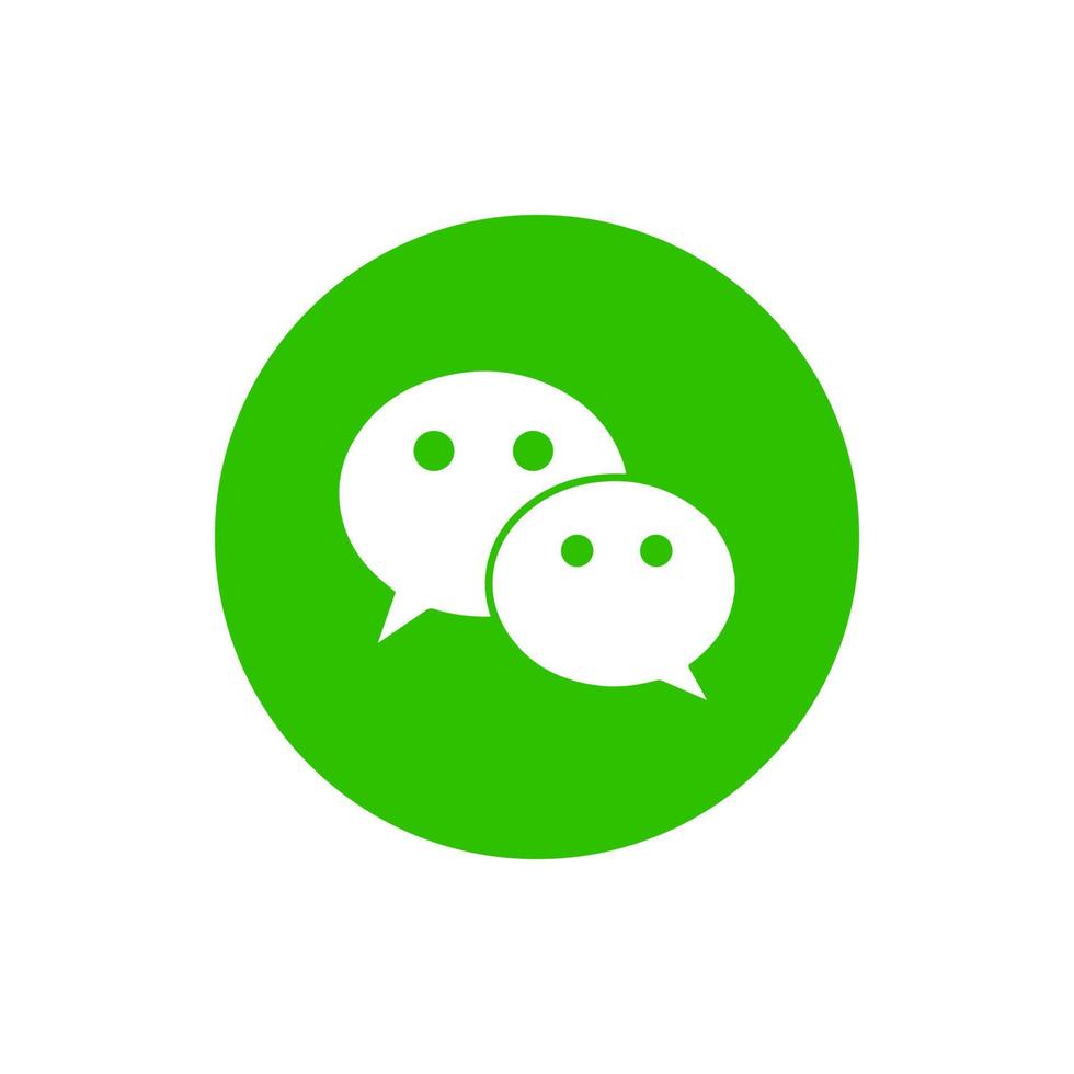 logo de wechat, icono de wechat vector gratis