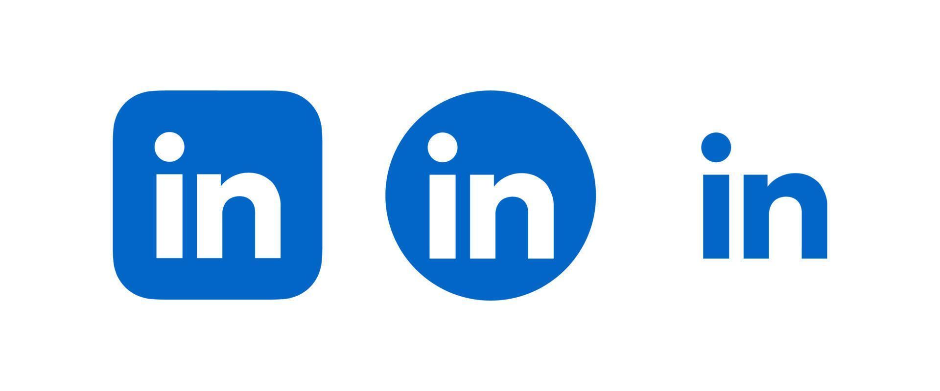 vector logo de linkedin, símbolo de linkedin, vector libre de icono de linkedin